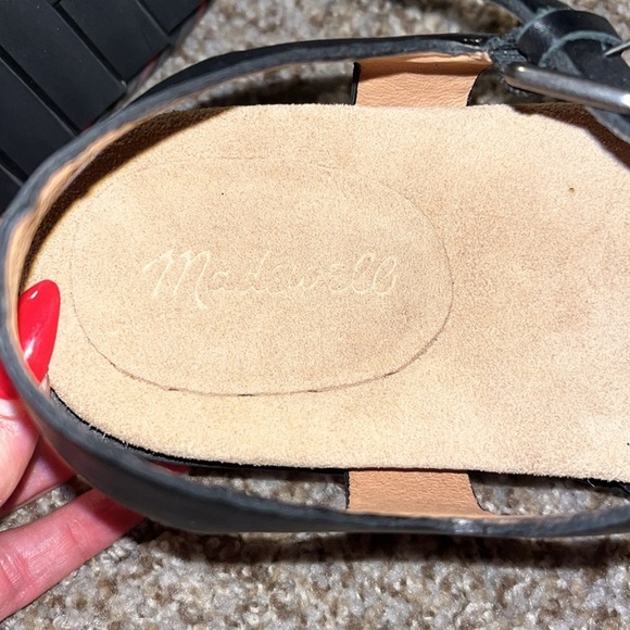 Madewell NEW The Addie Strappy Molded Footbed Sandals Size 10 NEW black comfort - Picture 5 of 8